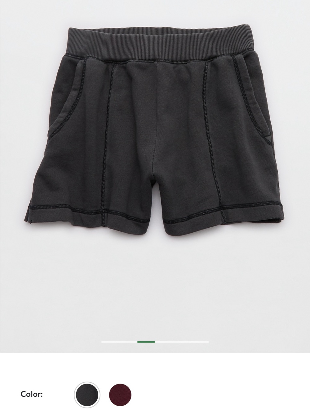 Aerie Go To Stitch Shorts - Gray - Picture 3 of 7